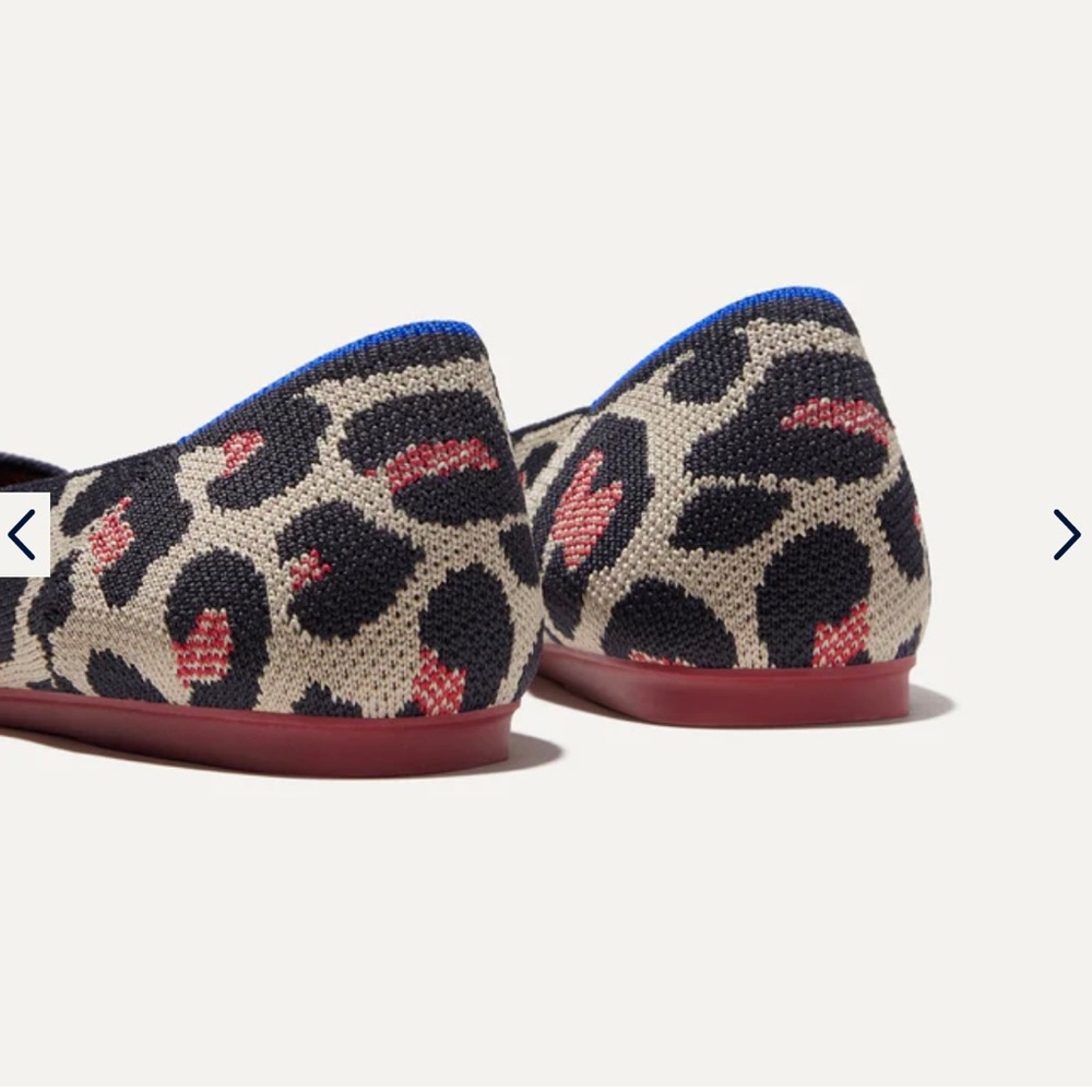 Rothy's Pink and Black Animal Print Flats - Picture 2 of 8